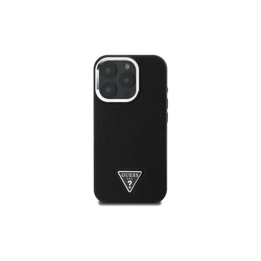 Wholesale Guess GUHMP16XPGTSPSK Apple iPhone 16 Pro Max hardcase Grained Triangle MagSafe black - GUE4092 - {ean13} - Hurt