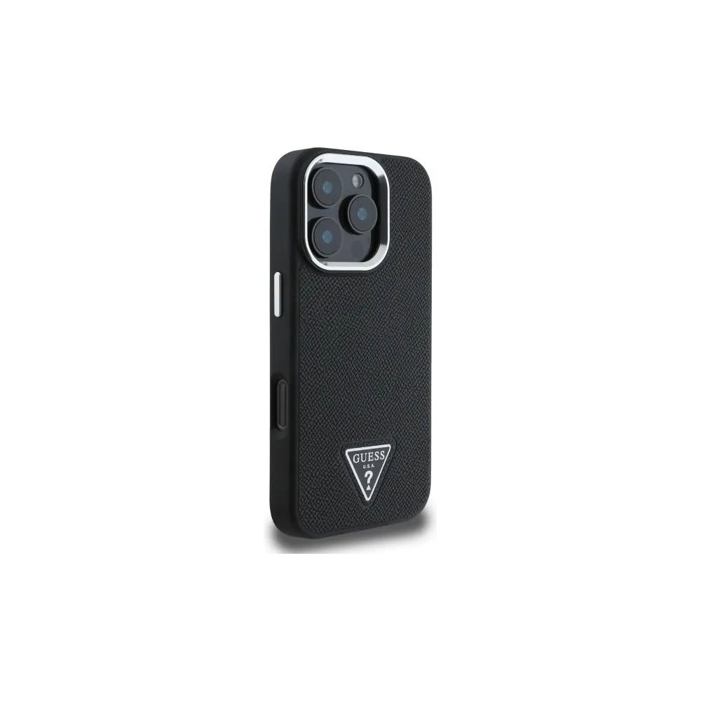 Wholesale Guess GUHMP16XPGTSPSK Apple iPhone 16 Pro Max hardcase Grained Triangle MagSafe black - GUE4092 - {ean13} - Hurt