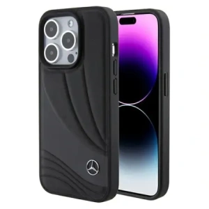 Hurtownia GSM - Etui Mercedes MEHCP15L8ROLK Apple iPhone 15 Pro hardcase Leather Wave Patern czarny/black - MRS144 - {ean13} - Hurt