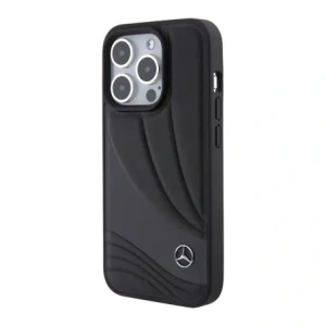 Hurtownia GSM - Etui Mercedes MEHCP15L8ROLK Apple iPhone 15 Pro hardcase Leather Wave Patern czarny/black - MRS144 - {ean13} - Hurt