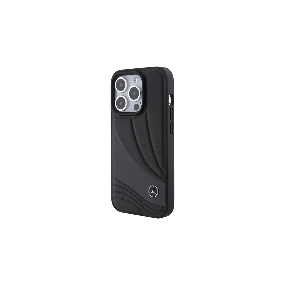 Hurtownia GSM - Etui Mercedes MEHCP15L8ROLK Apple iPhone 15 Pro hardcase Leather Wave Patern černý/black - MRS144 - {ean13} - Hurt