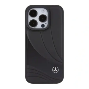 Hurtownia GSM - Etui Mercedes MEHCP15L8ROLK Apple iPhone 15 Pro hardcase Leather Wave Patern czarny/black - MRS144 - {ean13} - Hurt
