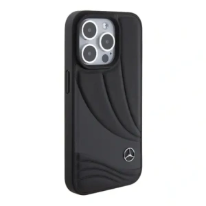 Hurtownia GSM - Etui Mercedes MEHCP15L8ROLK Apple iPhone 15 Pro hardcase Leather Wave Patern czarny/black - MRS144 - {ean13} - Hurt