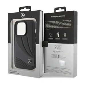 Hurtownia GSM - Etui Mercedes MEHCP15L8ROLK Apple iPhone 15 Pro hardcase Leather Wave Patern czarny/black - MRS144 - {ean13} - Hurt