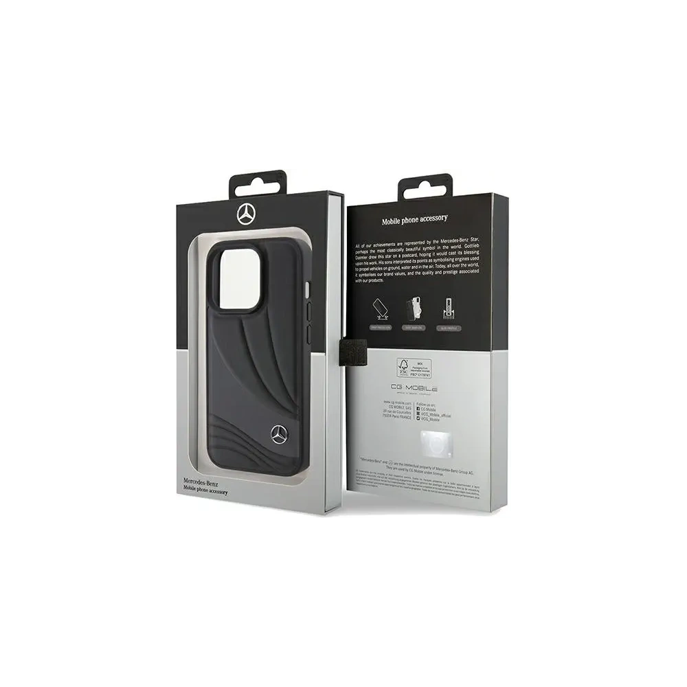 Hurtownia GSM - Etui Mercedes MEHCP15L8ROLK Apple iPhone 15 Pro hardcase Leather Wave Patern černý/black - MRS144 - {ean13} - Hurt