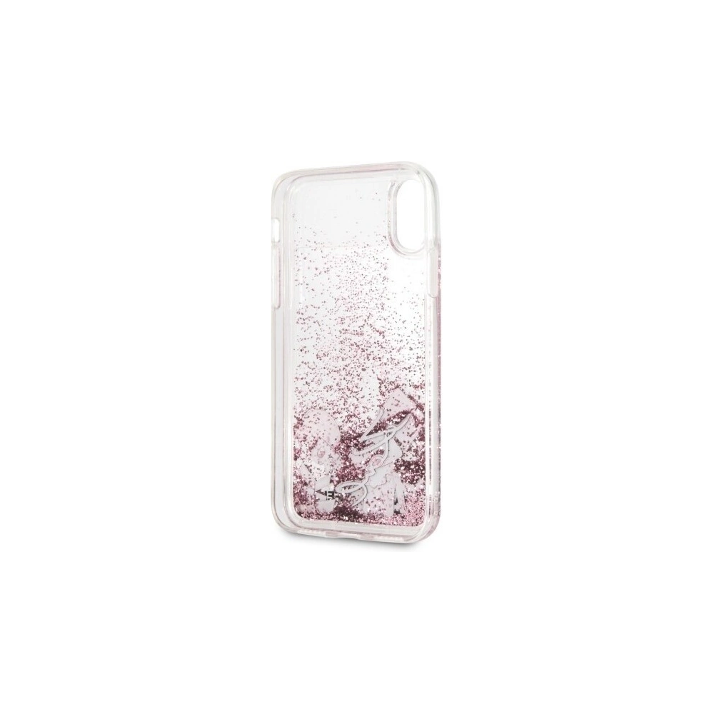 Hurtownia GSM - Karl Lagerfeld KLHCPXKSICRO iPhone X/Xs różowo-złoty/rose gold hard case Iconic Patterns Liquid Glitter - KLD211RS - {ean13} - Hurt