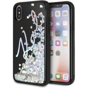 Hurtownia GSM - Karl Lagerfeld KLHCPXKSIGMU iPhone X/Xs negru/black hard case Signature Liquid Glitter Sequins - KLD212BLK - {ean13} - Hurt