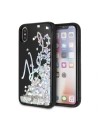 Karl Lagerfeld KLHCPXKSIGMU iPhone X/Xs czarny/black hard case Signature Liquid Glitter Sequins