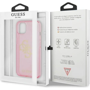 Hurtownia GSM - [OUTLET] Case Guess GUHCP13SPCUGL4GPI Apple iPhone 13 mini rosa/pink Hartschale Glitter 4G Big Logo - OT-747 - {ean13} - Hurt