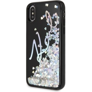 Hurtownia GSM - Karl Lagerfeld KLHCPXKSIGMU iPhone X/Xs negru/black hard case Signature Liquid Glitter Sequins - KLD212BLK - {ean13} - Hurt