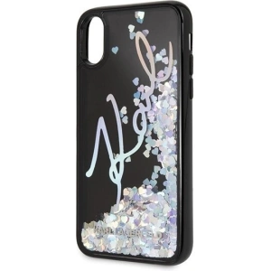 Hurtownia GSM - Karl Lagerfeld KLHCPXKSIGMU iPhone X/Xs czarny/black hard case Signature Liquid Glitter Sequins - KLD212BLK - {ean13} - Hurt