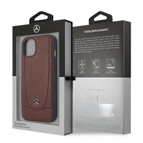 Etui Mercedes MEHCP15SARMRE Apple iPhone 15 / 14 / 13 hardcase Leather Urban Bengale czerwony/red