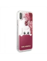 Hurtownia GSM - Karl Lagerfeld KLHCPXPABGFU iPhone X fushia/różowy hard case Liquid Glitter - KLD213FKS - {ean13} - Hurt