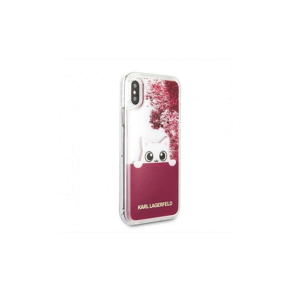 Hurtownia GSM - Karl Lagerfeld KLHCPXPABGFU iPhone X fushia/różowy hard case Liquid Glitter - KLD213FKS - {ean13} - Hurt