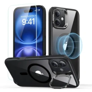 Hurtownia GSM - ESR Classic Hybrid Kickstand HaloLock MagSafe & Tempered Glass Apple Apple iPhone 16 Plus Clar/negru - ESR862 - {ean13} - Hurt