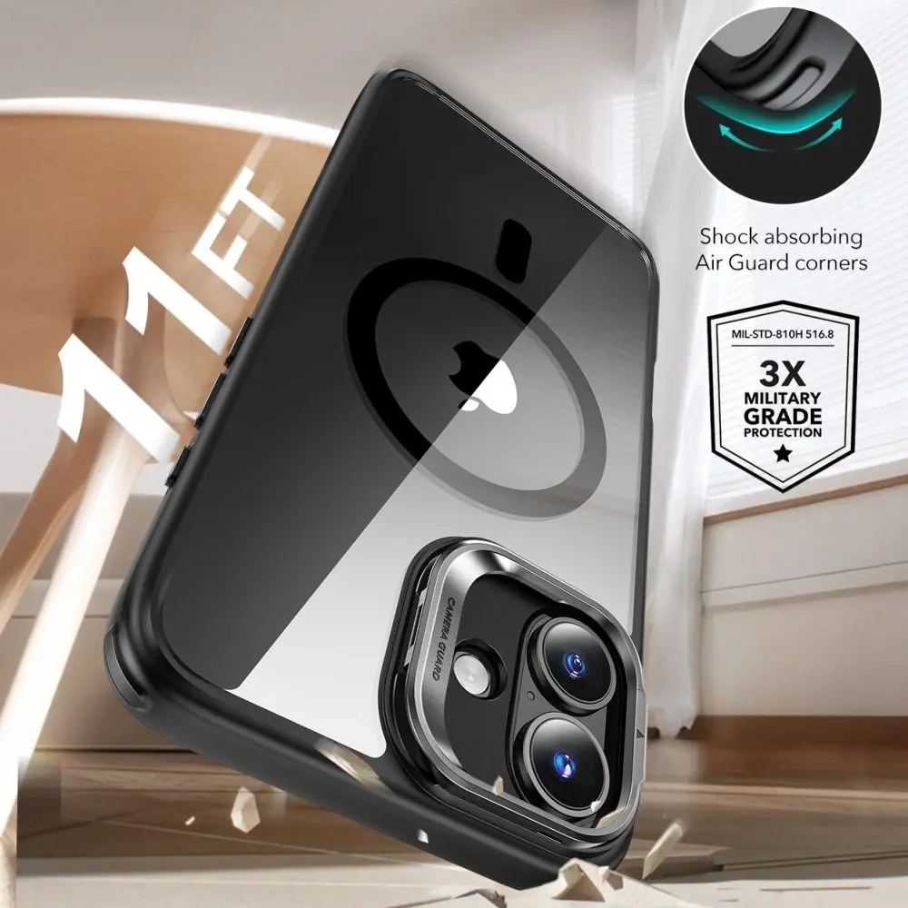 Hurtownia GSM - ESR Classic Hybrid Kickstand HaloLock MagSafe & Tempered Glass Apple Apple iPhone 16 Plus Clar/negru - ESR862 - {ean13} - Hurt