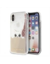 Karl Lagerfeld KLHCPXPABGNU iPhone X pink gold hard case Liquid Glitter