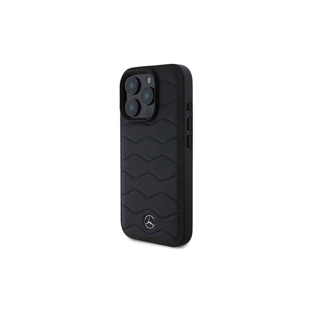 Hurtownia GSM - Mercedes MEHCP16L23RWRSK Apple iPhone 16 Pro keménytok MB Waves Leather fekete - MRS158 - {ean13} - Hurt