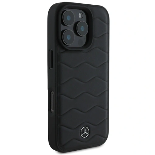 Etui Mercedes MEHCP16L23RWRSK Apple iPhone 16 Pro hardcase MB Waves Leather czarny/black