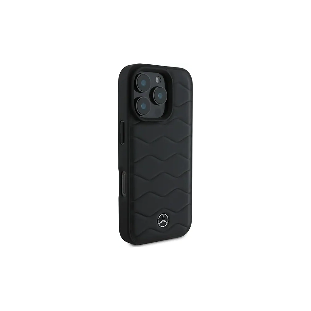 Hurtownia GSM - Mercedes MEHCP16L23RWRSK Apple iPhone 16 Pro keménytok MB Waves Leather fekete - MRS158 - {ean13} - Hurt