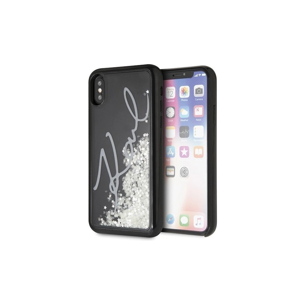 Hurtownia GSM - Karl Lagerfeld KLHCPXPH2IR iPhone X/Xs czarny/black Glitter Signature - Glow in the dark - KLD215BLK - {ean13} - Hurt