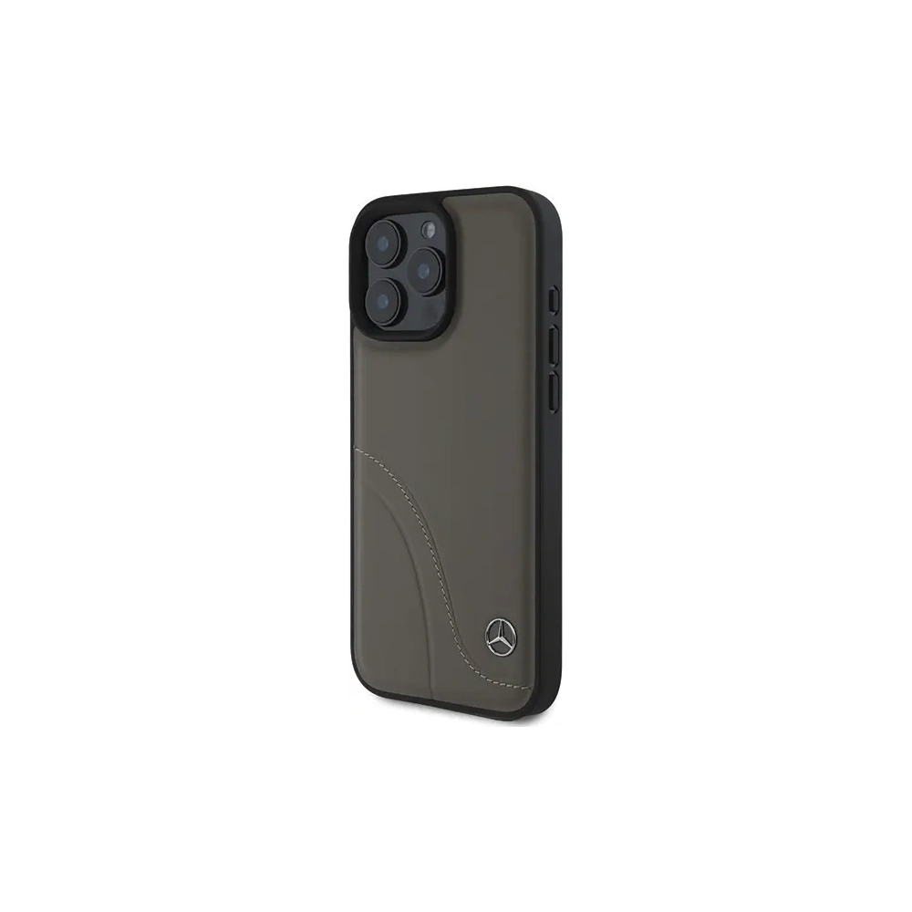 Hurtownia GSM - Etui Mercedes MEHCP16X23RBCSB Apple iPhone 16 Pro Max hardcase MB Curved Stitches Leather brązowy/brown - MRS161 - {ean13} - Hurt