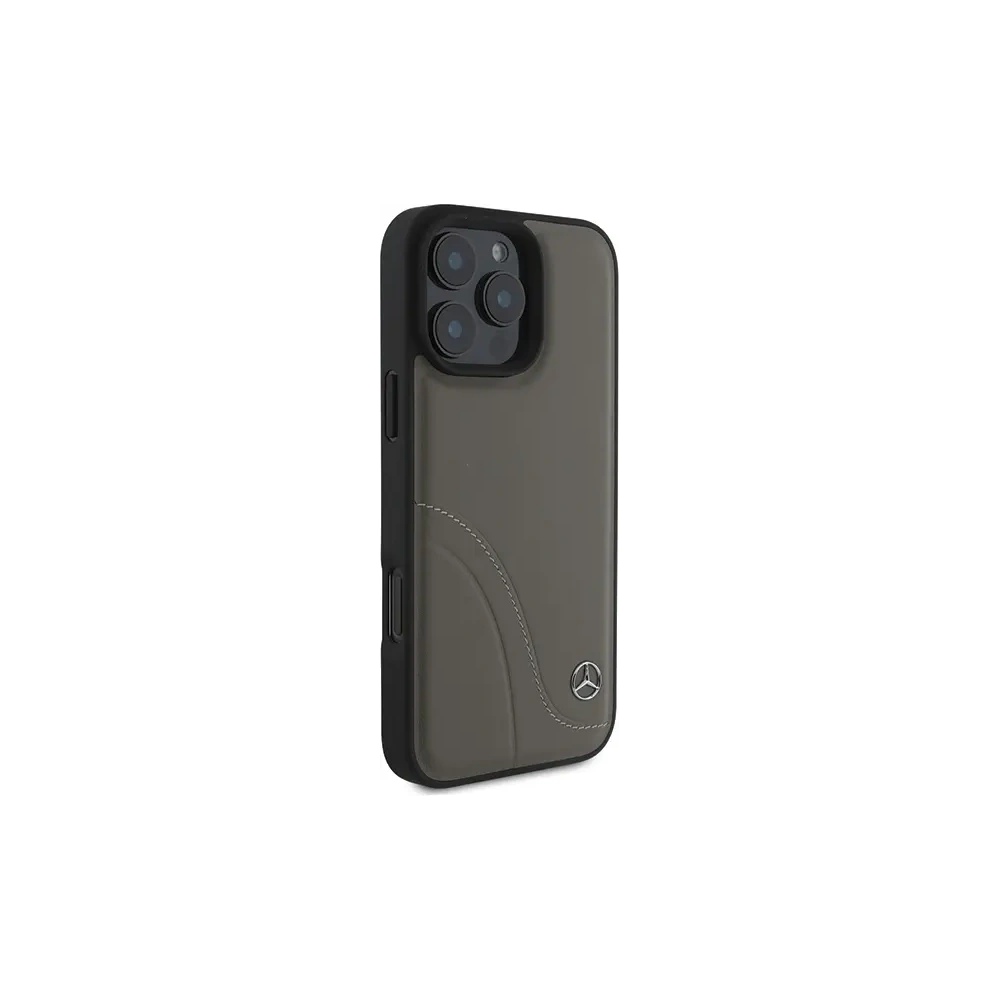 Hurtownia GSM - Mercedes MEHCP16X23RBCSB Apple iPhone 16 Pro Max keménytok MB ívelt varrásos bőr barna - MRS161 - {ean13} - Hurt