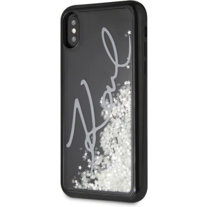 Hurtownia GSM - Karl Lagerfeld KLHCPXPH2IR iPhone X/Xs negru/black Glitter Signature - Străluce în întuneric - KLD215BLK - {ean13} - Hurt