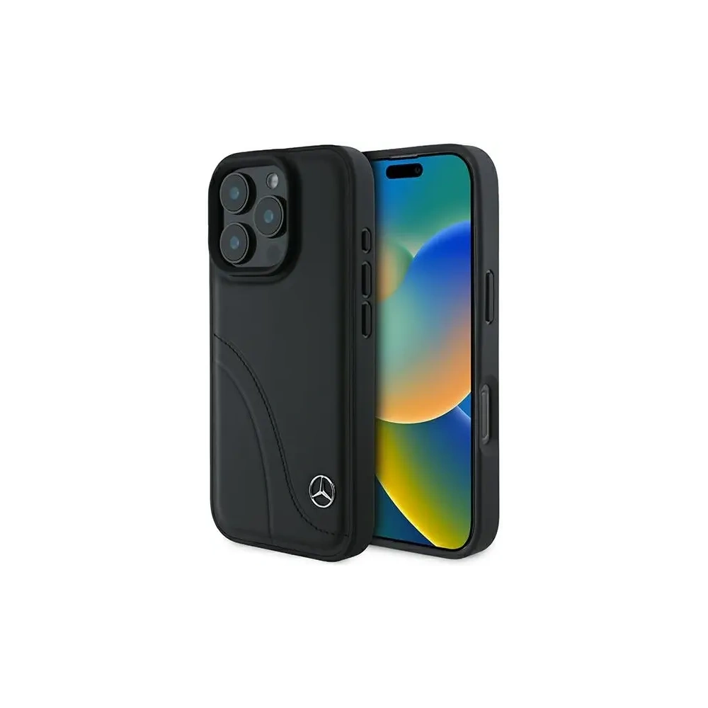 Hurtownia GSM - Mercedes MEHCP16X23RBCSK Apple iPhone 16 Pro Max kemény tok MB Ívelt Varrott Bőr fekete - MRS162 - {ean13} - Hurt
