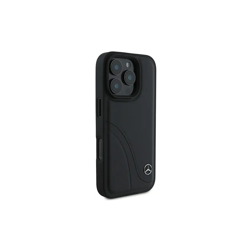 Hurtownia GSM - Mercedes MEHCP16X23RBCSK Apple iPhone 16 Pro Max kemény tok MB Ívelt Varrott Bőr fekete - MRS162 - {ean13} - Hurt