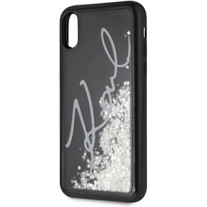 Wholesale Karl Lagerfeld KLHCPXPH2IR iPhone X/Xs black Glitter Signature - Glow in the dark - KLD215BLK - {ean13} - Hurt