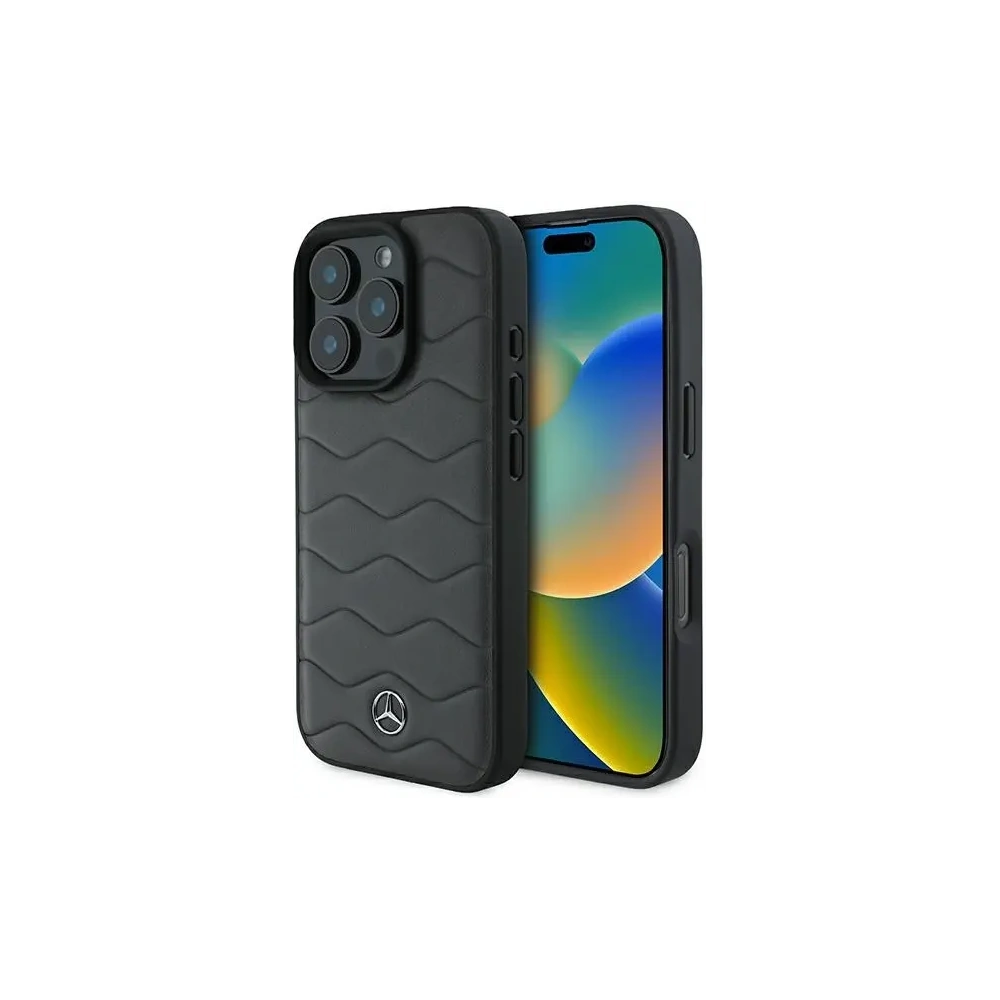 Hurtownia GSM - Mercedes MEHCP16X23RWRSA Apple iPhone 16 Pro Max Hardcase MB Waves Leder antrazit grau - MRS163 - {ean13} - Hurt