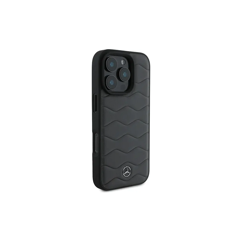 Hurtownia GSM - Mercedes MEHCP16X23RWRSA Apple iPhone 16 Pro Max keménytok MB Waves Leather antracit szürke - MRS163 - {ean13} - Hurt