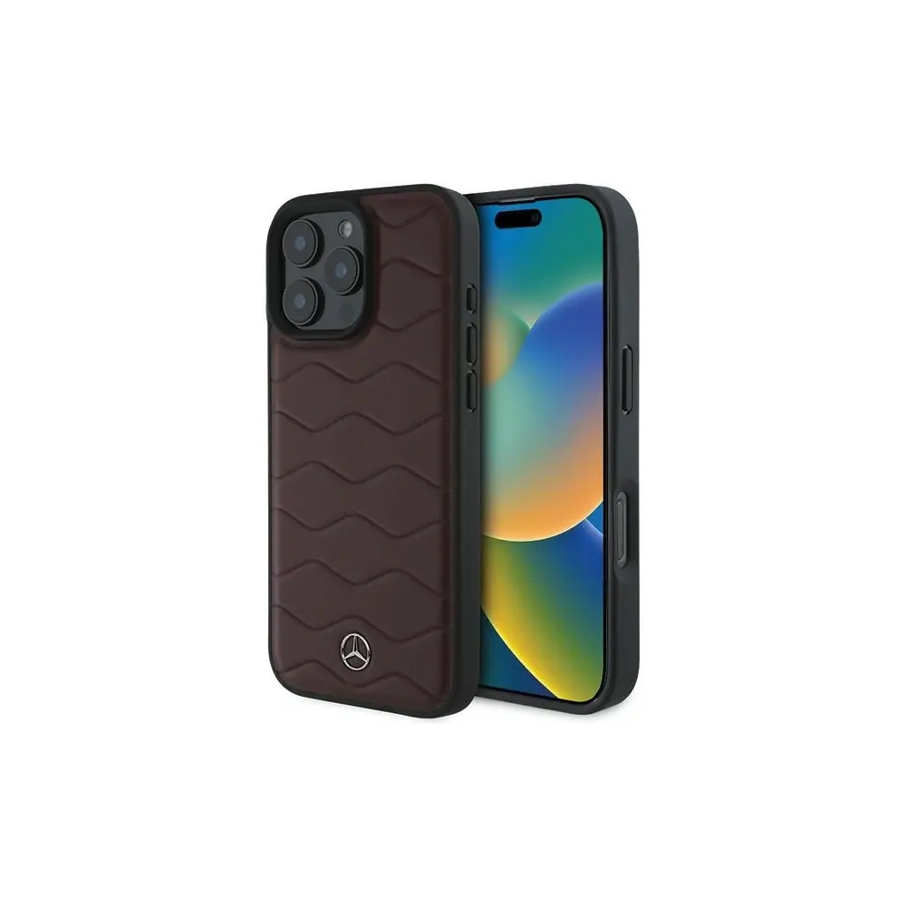 Hurtownia GSM - Mercedes MEHCP16X23RWRSR Apple iPhone 16 Pro Max keménytok MB Waves Leather piros - MRS164 - {ean13} - Hurt