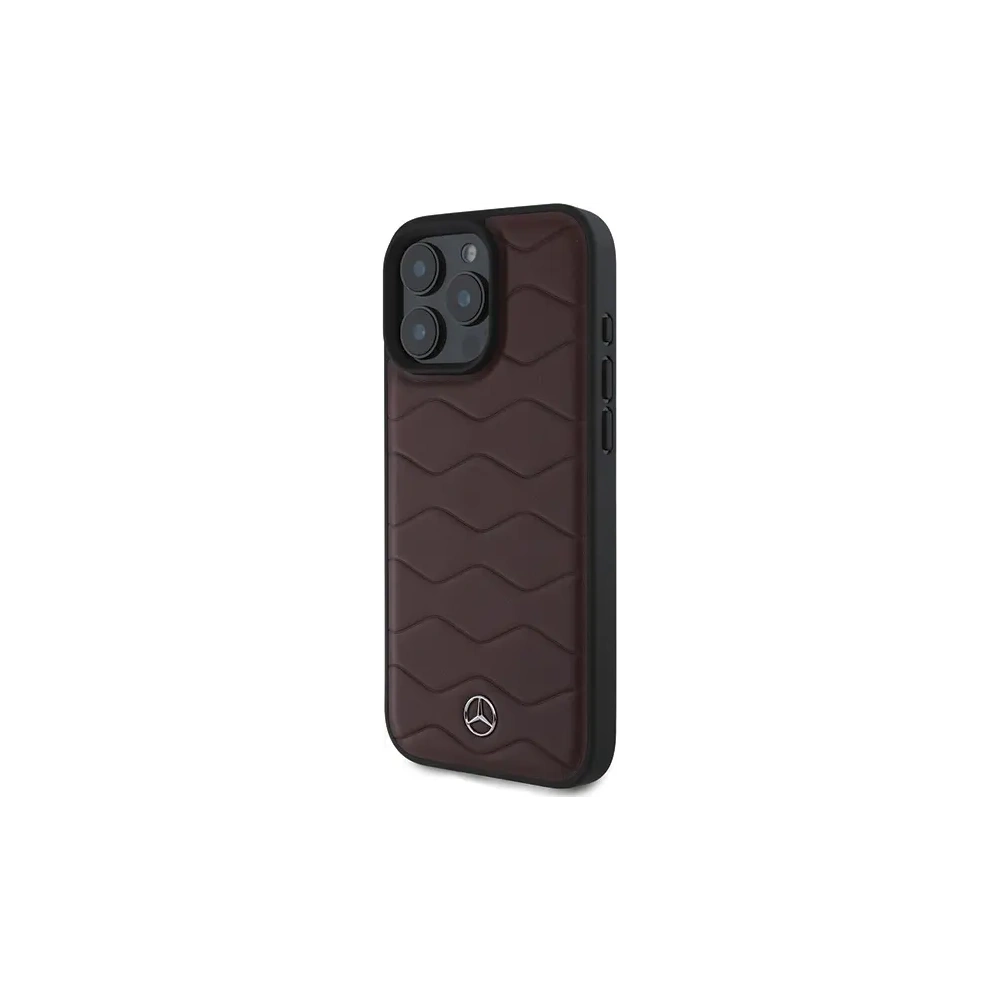 Wholesale Mercedes MEHCP16X23RWRSR Apple iPhone 16 Pro Max hardcase MB Waves Leather red - MRS164 - {ean13} - Hurt