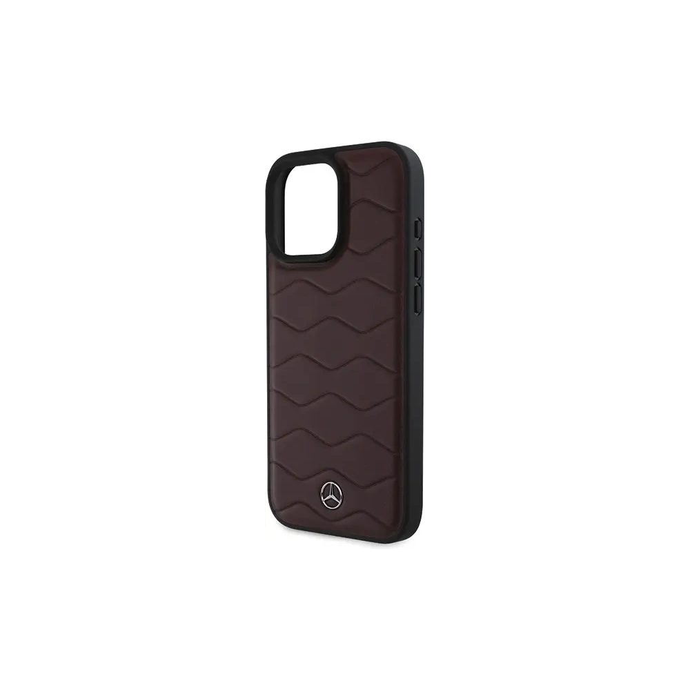 Wholesale Mercedes MEHCP16X23RWRSR Apple iPhone 16 Pro Max hardcase MB Waves Leather red - MRS164 - {ean13} - Hurt