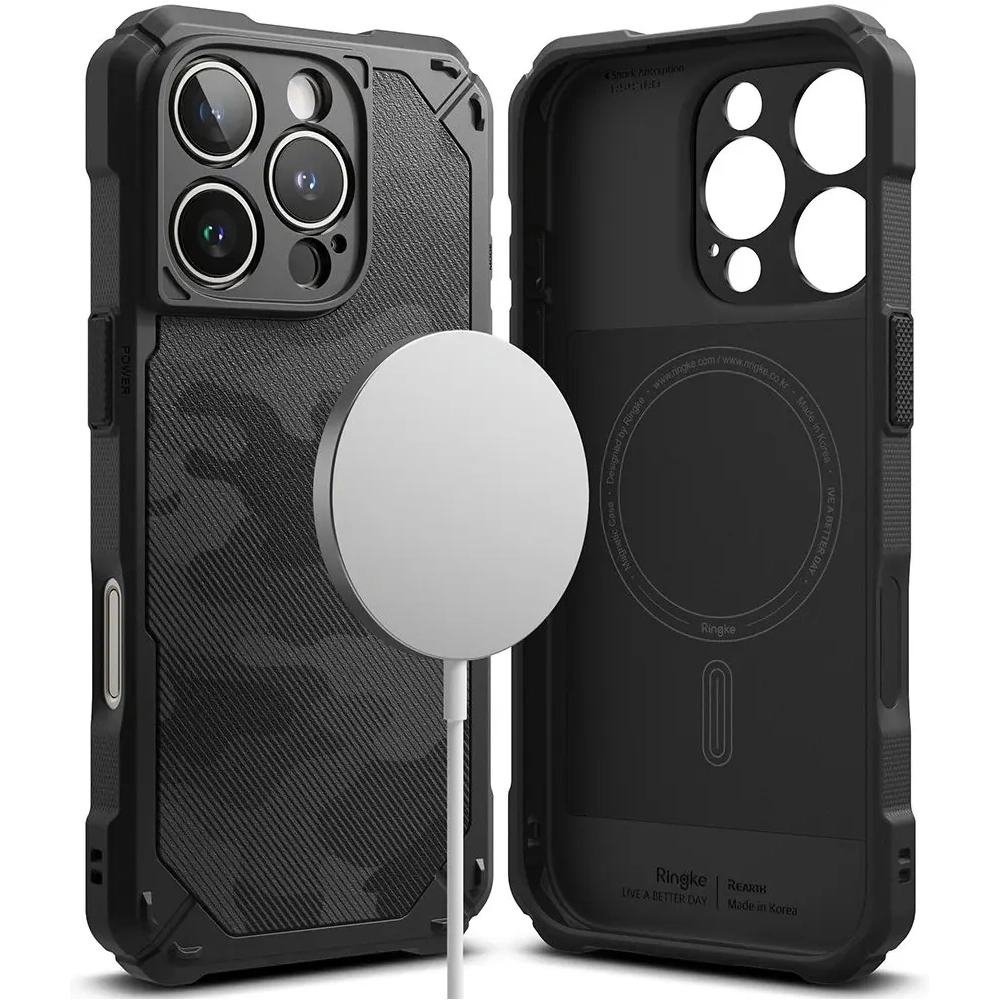 Hurtownia GSM - Ringke Rugged Gear Magnetic MagSafe Apple iPhone 16 Pro Max Camo Schwarz - RGK11671 - {ean13} - Hurt