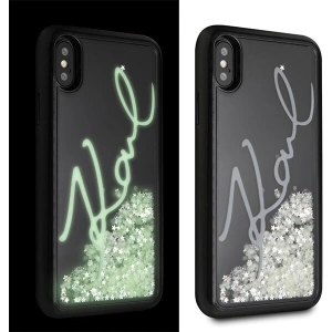 Hurtownia GSM - Karl Lagerfeld KLHCPXPH2IR iPhone X/Xs czarny/black Glitter Signature - Glow in the dark - KLD215BLK - {ean13} - Hurt
