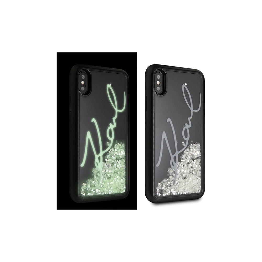 Hurtownia GSM - Karl Lagerfeld KLHCPXPH2IR iPhone X/Xs czarny/black Glitter Signature - Glow in the dark - KLD215BLK - {ean13} - Hurt