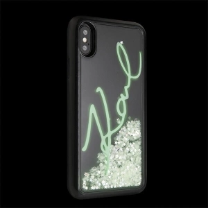 Hurtownia GSM - Karl Lagerfeld KLHCPXPH2IR iPhone X/Xs czarny/black Glitter Signature - Glow in the dark - KLD215BLK - {ean13} - Hurt