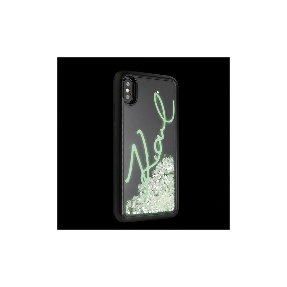 Hurtownia GSM - Karl Lagerfeld KLHCPXPH2IR iPhone X/Xs czarny/black Glitter Signature - Glow in the dark - KLD215BLK - {ean13} - Hurt