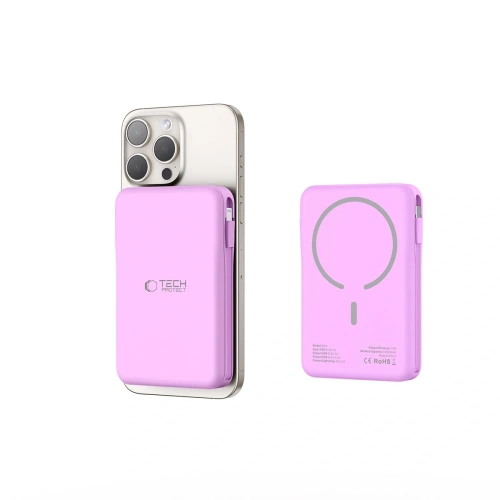 Powerbank Tech-Protect PB31 LifeMag MagSafe 10000mah 15W Lavender