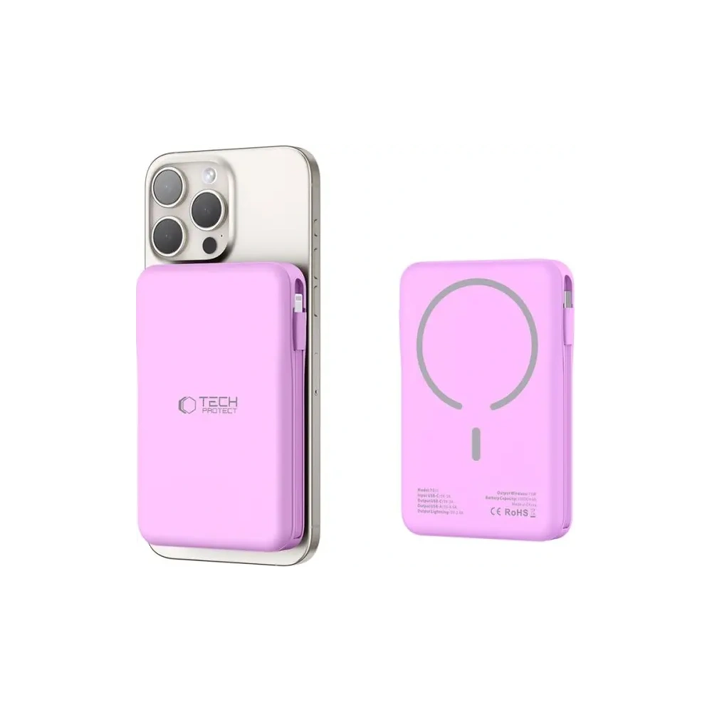 Hurtownia GSM - Tech-Protect PB31 LifeMag MagSafe 10000mah powerbank 15W Lavandă - THP3429 - {ean13} - Hurt