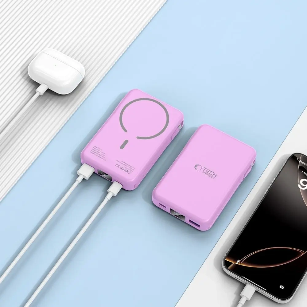 Hurtownia GSM - Tech-Protect PB31 LifeMag MagSafe 10000mah powerbank 15W Lavandă - THP3429 - {ean13} - Hurt