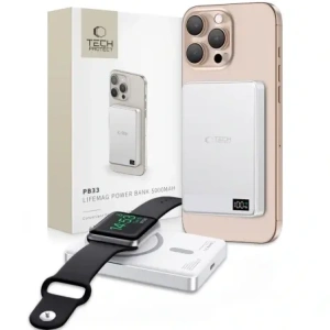 Hurtownia GSM - Tech-Protect PB33 LifeMag MagSafe 5000mah powerbank 15W Argintiu - THP3430 - {ean13} - Hurt