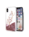 Karl Lagerfeld KLHCPXSGPI iPhone X/Xs różowo-złoty/pink gold hard case Signature Liquid Glitter