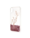Hurtownia GSM - Karl Lagerfeld KLHCPXSGPI iPhone X/Xs różowo-złoty/pink gold hard case Signature Liquid Glitter - KLD219RS - {ean13} - Hurt