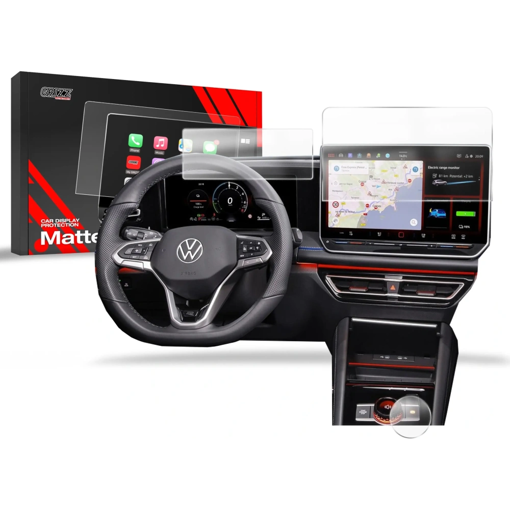 Hurtownia GSM - Folia matowa GrizzGlass CarDisplay Protection do Volkswagen VW Tayron 12,9" 2024 [3w1] - GRZ11853 - {ean13} - Hurt