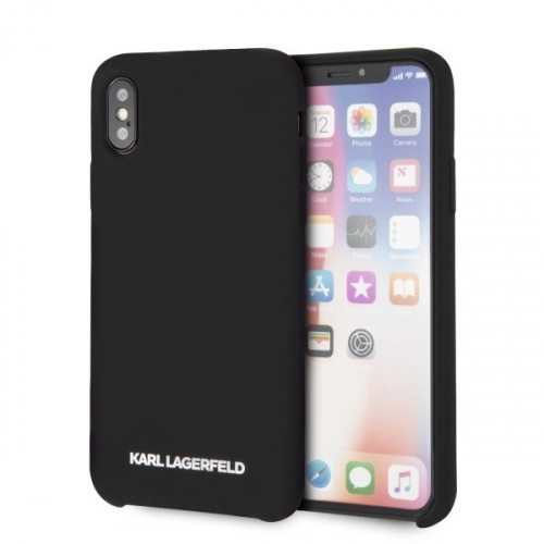 Hurtownia Karl Lagerfeld - 3700740435441 - KLD221BLK - Karl Lagerfeld KLHCPXSLBKS iPhone X/Xs hardcase czarny/black Silicone - B2B homescreen