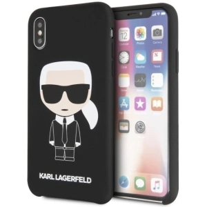 Karl Lagerfeld KLHCPXSLFKBK iPhone X/Xs hardcase czarny/black Silicone Iconic